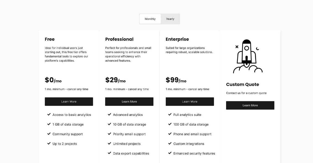 pricing